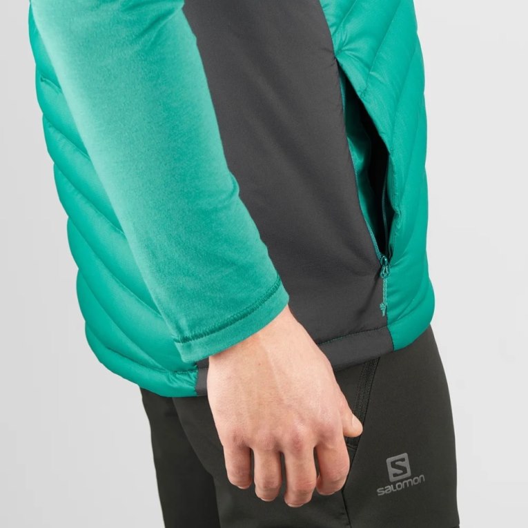 Green Salomon Essential Xwarm Down Men's Insulated Vests | IE RP5938